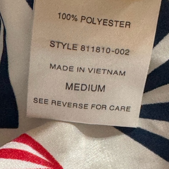 L.A. Intimates Vintage Red White Blue Firework Slip Dress Sexy Size M 80’s Silky - Picture 5 of 6